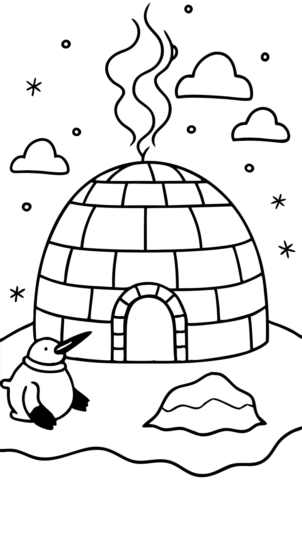 coloring pages igloo